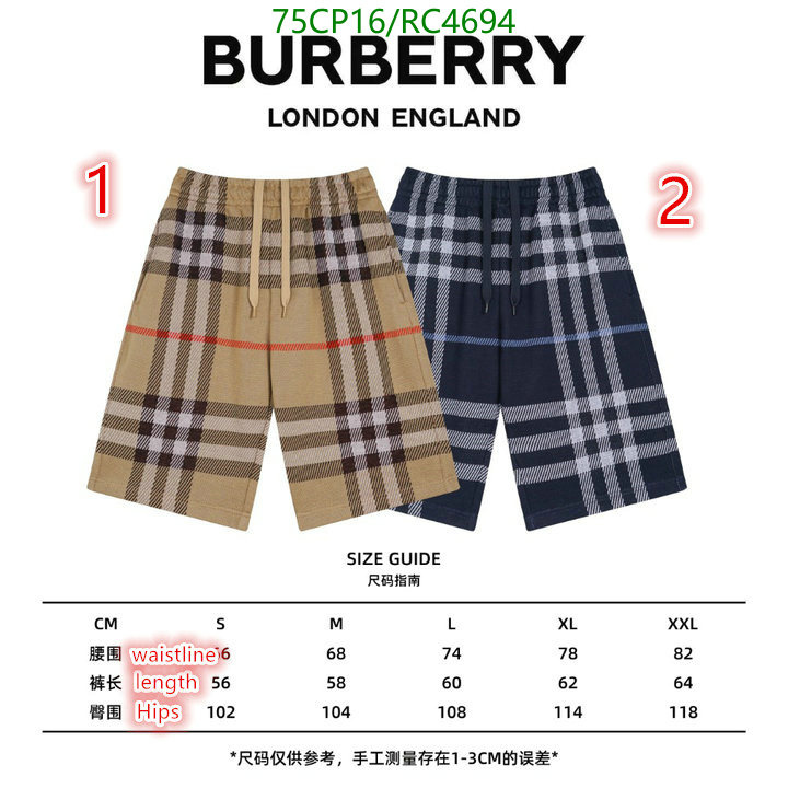 Burberry-Clothing Code: RC4694 $: 79USD