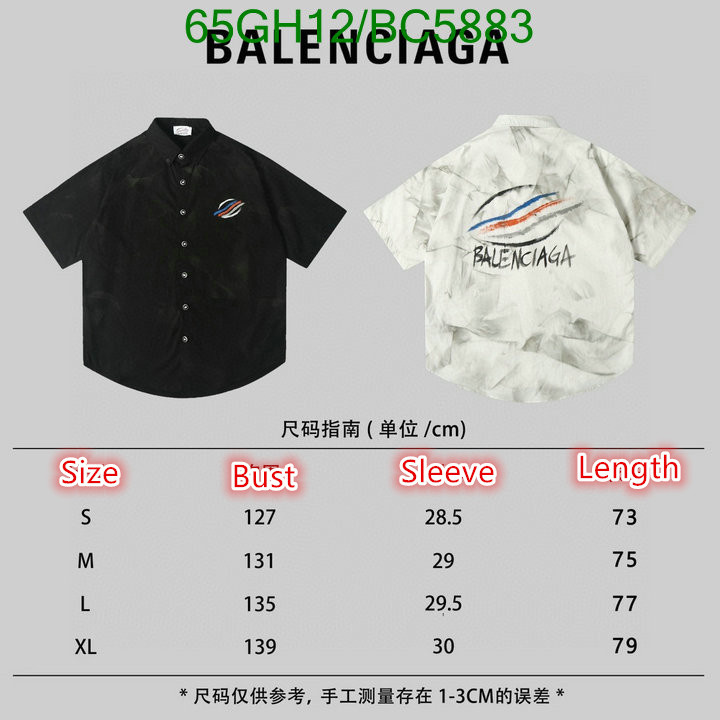 Balenciaga-Clothing Code: BC5883 $: 65USD