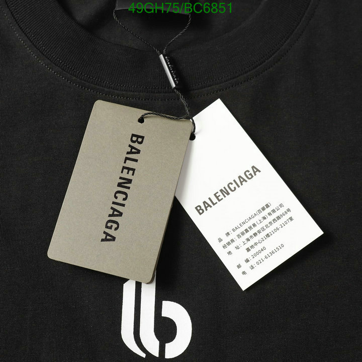 Balenciaga-Clothing Code: BC6851 $: 49USD