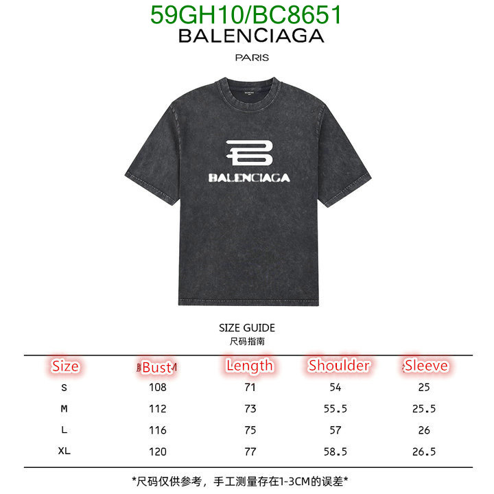 Balenciaga-Clothing Code: BC8651 $: 59USD