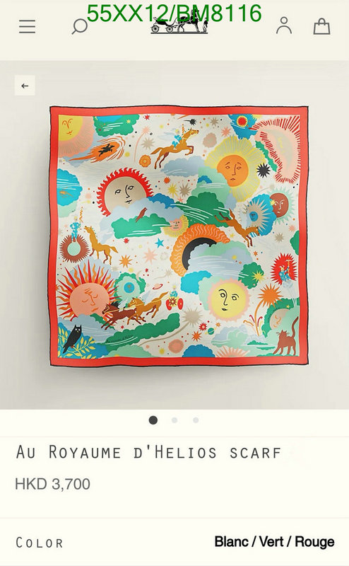 Hermes-Scarf Code: BM8116 $: 55USD