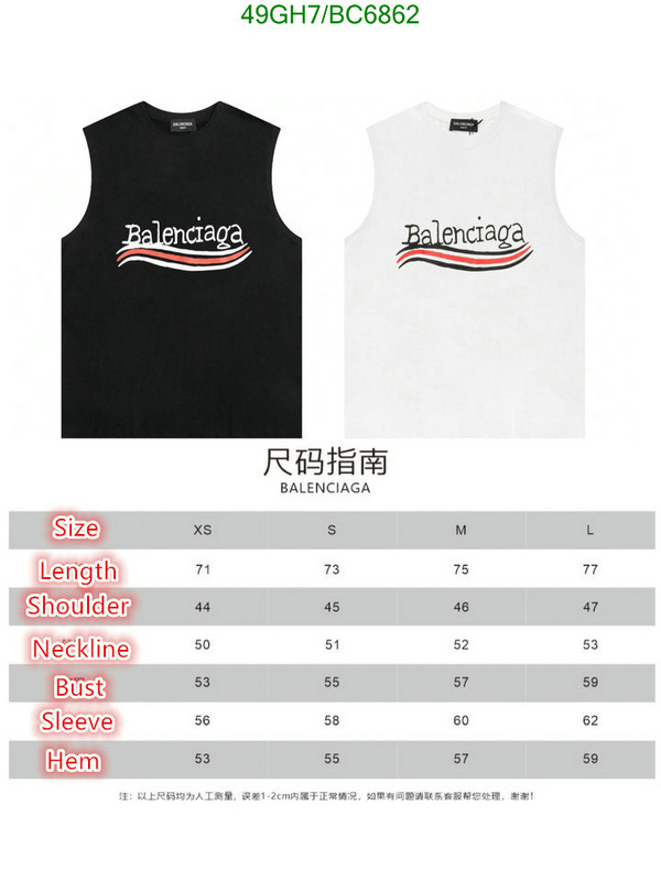 Balenciaga-Clothing Code: BC6862 $: 49USD