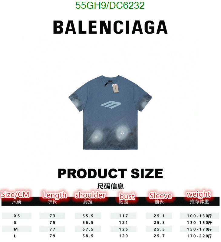 Balenciaga-Clothing Code: DC6232 $: 55USD