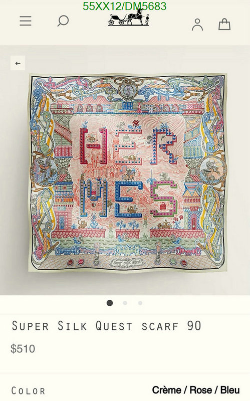 Hermes-Scarf Code: DM5683 $: 55USD