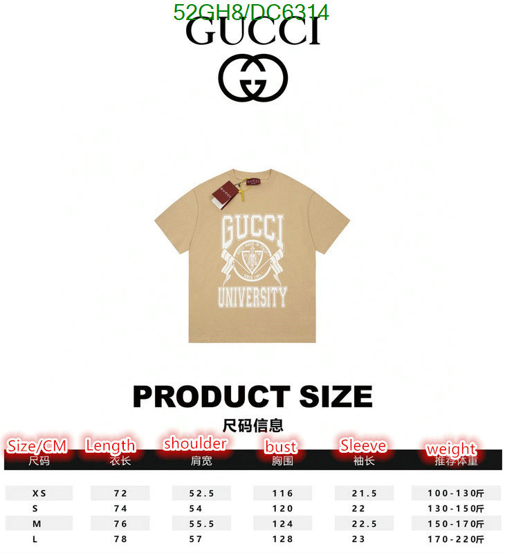 Gucci-Clothing Code: DC6314 $: 52USD