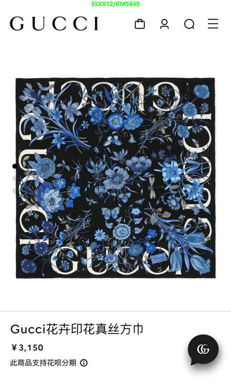 Gucci-Scarf Code: KM5849 $: 55USD