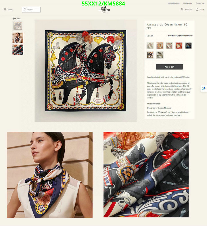 Hermes-Scarf Code: KM5884 $: 55USD