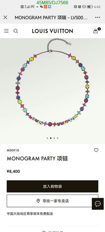 LV-Jewelry Code: DJ7566 $: 45USD