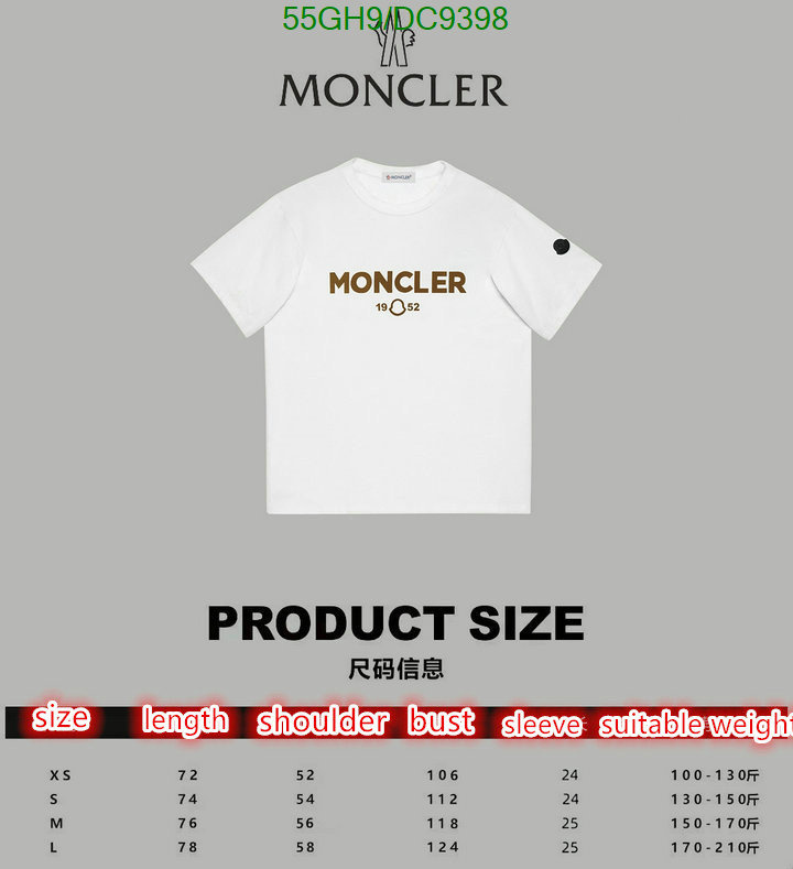 Moncler-Clothing Code: DC9398 $: 55USD