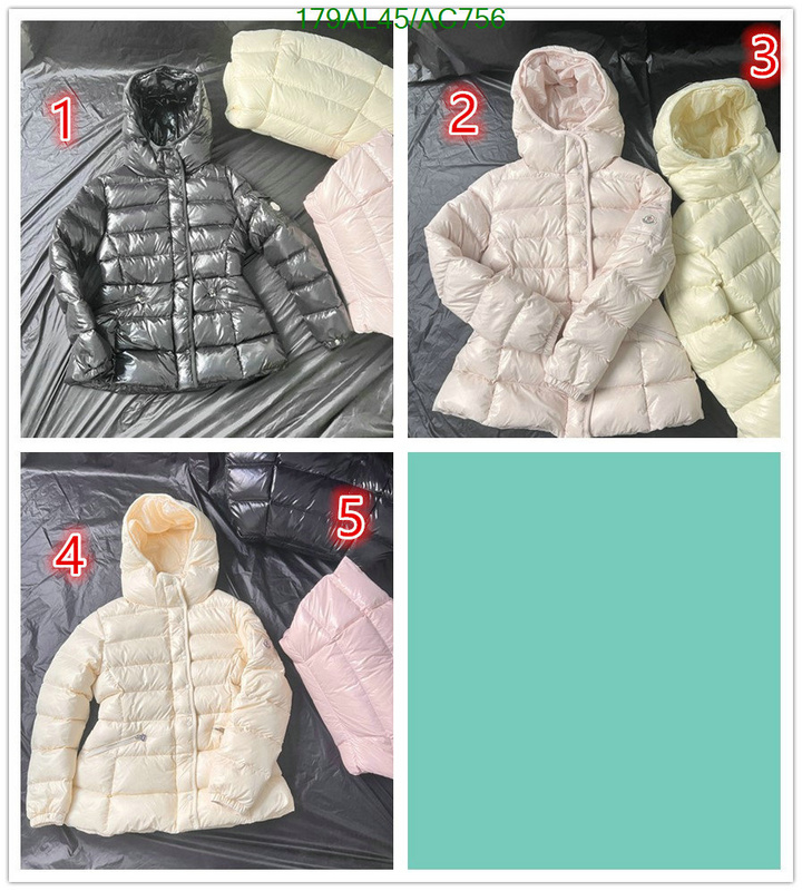 Moncler-Down jacket Women Code: AC756 $: 179USD