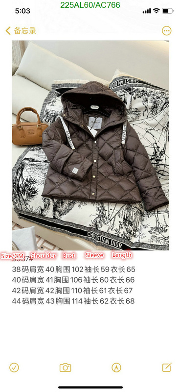 MaxMara-Down jacket Women Code: AC766 $: 225USD