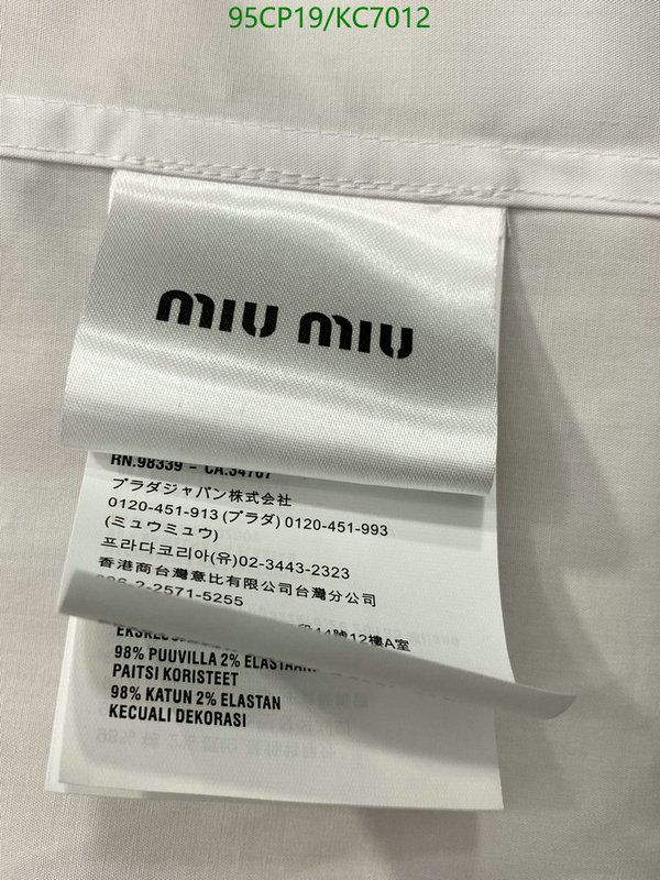 MIUMIU-Clothing Code: KC7012 $: 95USD