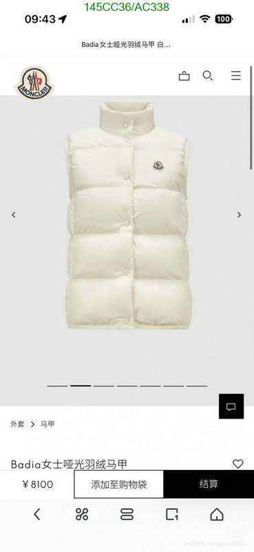 Moncler-Down jacket Women Code: AC338 $: 145USD