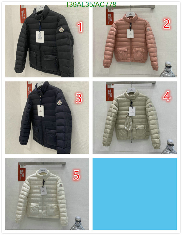 Moncler-Down jacket Women Code: AC778 $: 139USD