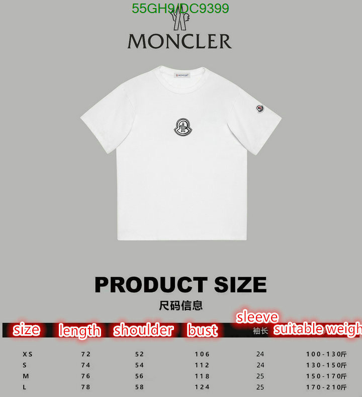 Moncler-Clothing Code: DC9399 $: 55USD