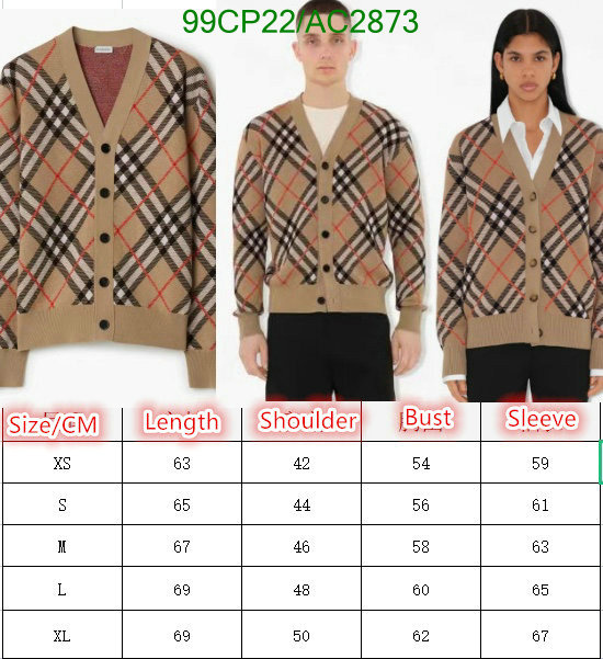 Burberry-Clothing Code: AC2873 $: 99USD