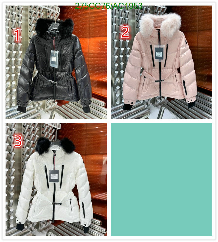 Moncler-Down jacket Women Code: AC1953 $: 275USD