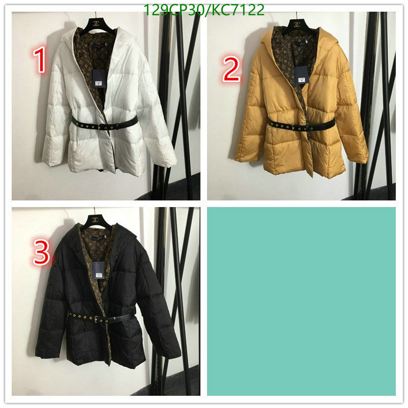 LV-Down jacket Women Code: KC7022 $: 129USD