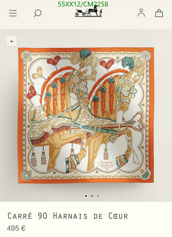 Hermes-Scarf Code: CM2258 $: 55USD