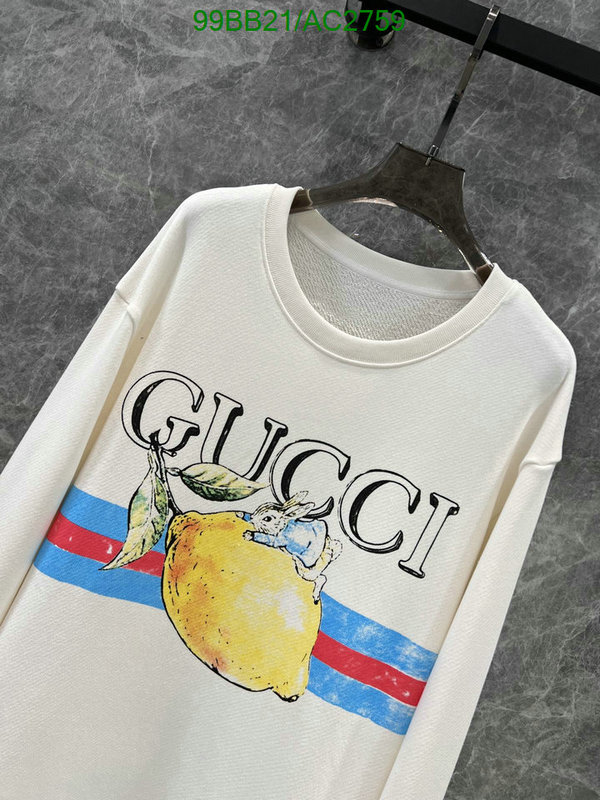 Gucci-Clothing Code: AC2759 $: 99USD