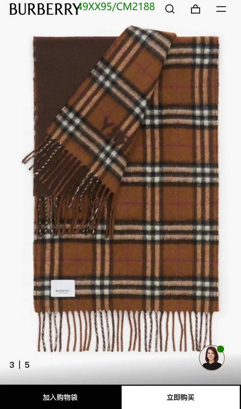 Burberry-Scarf Code: CM2188 $: 49USD