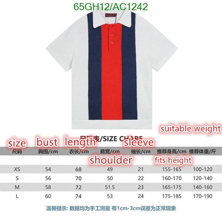 Gucci-Clothing Code: AC1242 $: 65USD