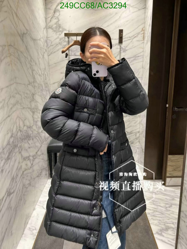 Moncler-Down jacket Women Code: AC3294 $: 249USD