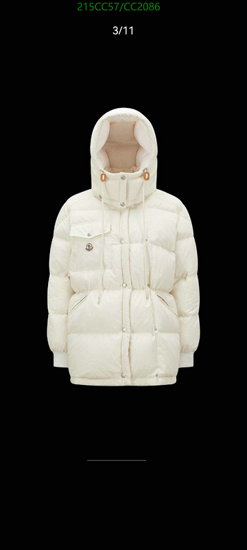 Moncler-Down jacket Women Code: CC2086 $: 215USD