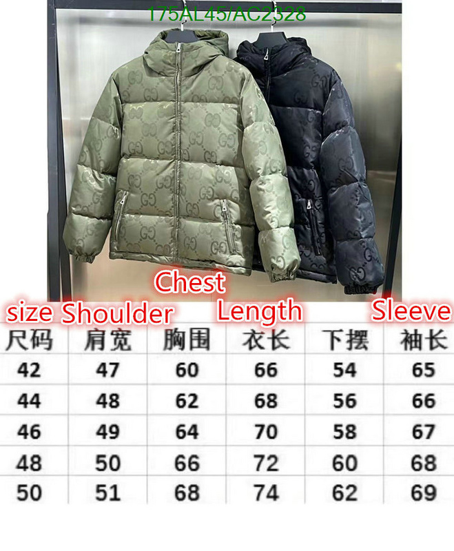 Gucci-Down jacket Men Code: AC2328 $: 175USD