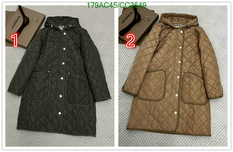 Burberry-Down jacket Women Code: CC3649 $: 179USD