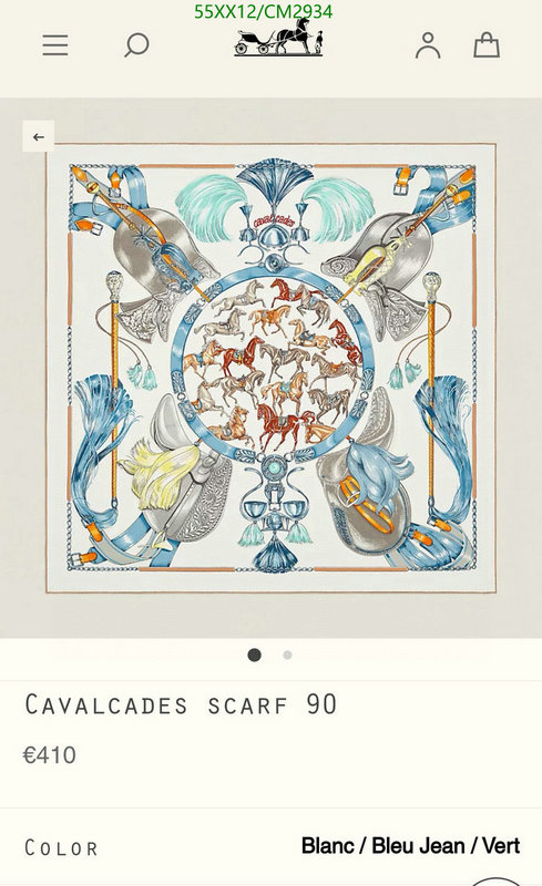 Hermes-Scarf Code: CM2934 $: 55USD