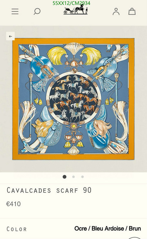 Hermes-Scarf Code: CM2934 $: 55USD