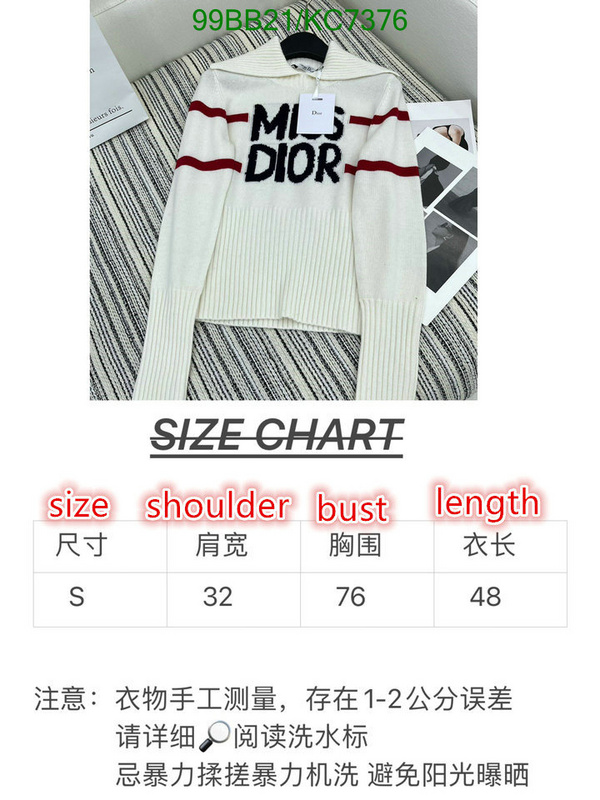 Dior-Clothing Code: KC7376 $: 99USD