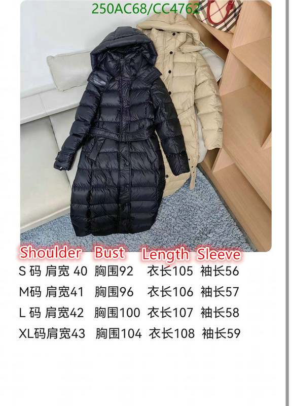 Burberry-Down jacket Women Code: CC4762 $: 250USD