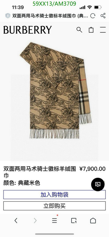 Burberry-Scarf Code: AM3709 $: 59USD