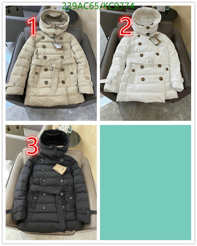 Burberry-Down jacket Women Code: KC9774 $: 239USD