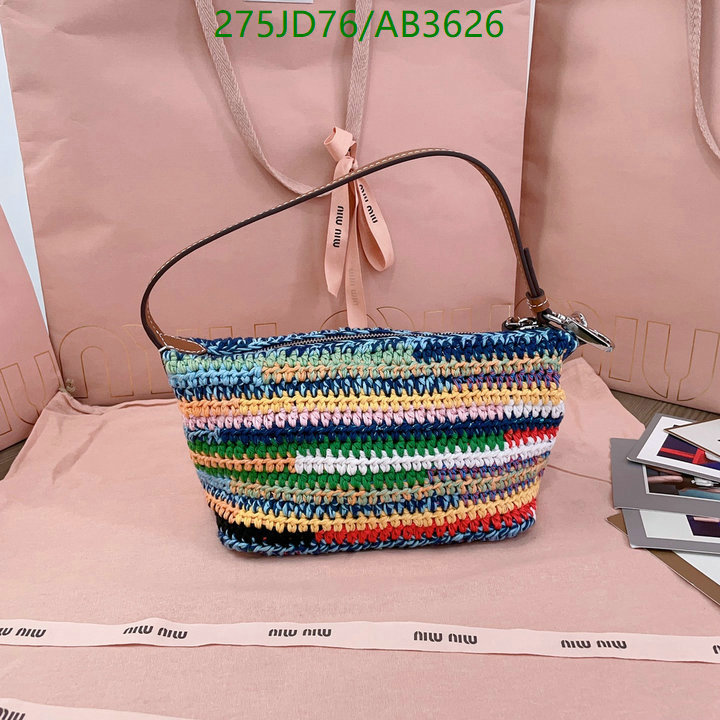 Miu Miu-Bag-Mirror Quality Code: AB3626 $: 275USD