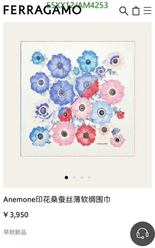 Ferragamo-Scarf Code: AM4253 $: 55USD