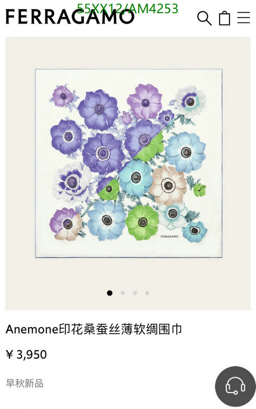 Ferragamo-Scarf Code: AM4253 $: 55USD