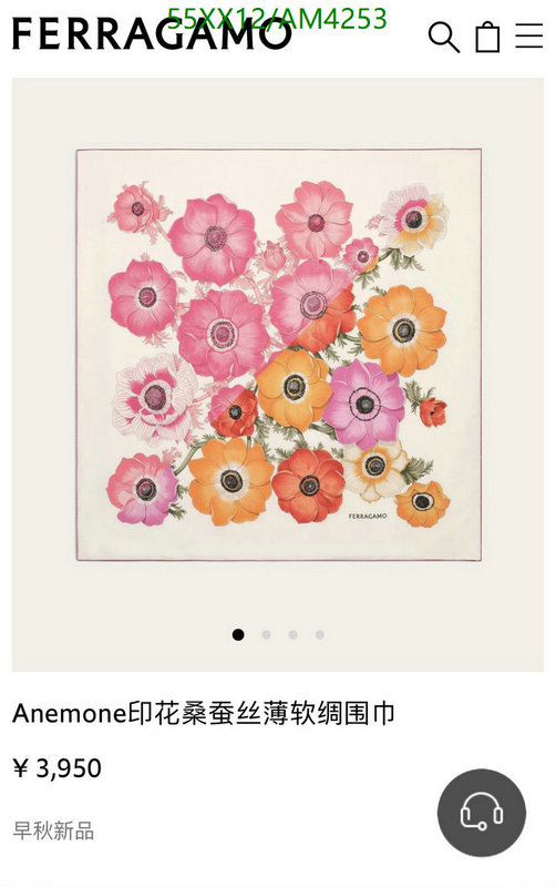 Ferragamo-Scarf Code: AM4253 $: 55USD