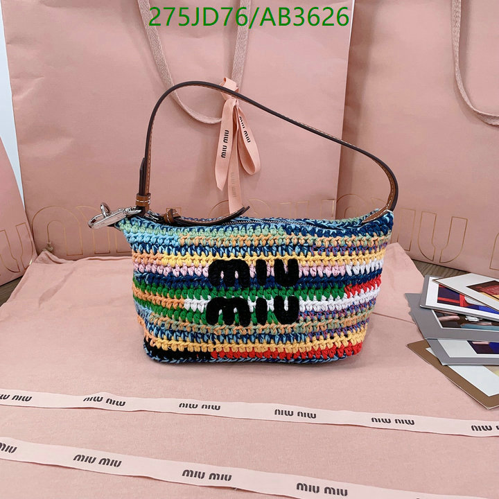 Miu Miu-Bag-Mirror Quality Code: AB3626 $: 275USD