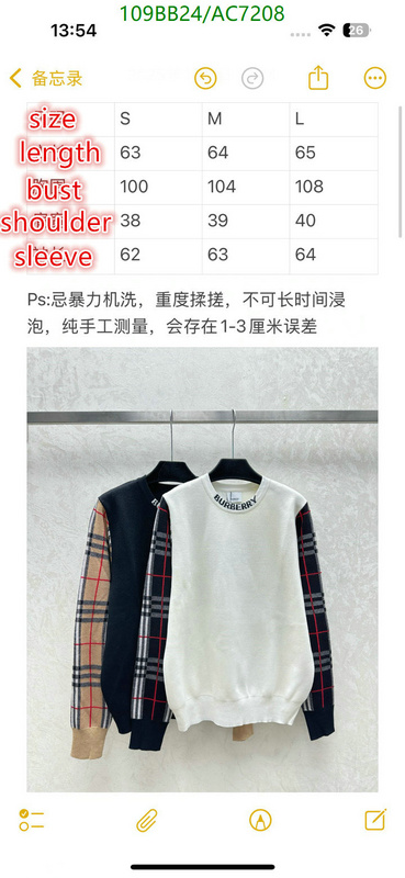 Burberry-Clothing Code: AC7208 $: 109USD