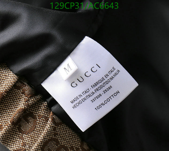 Gucci-Clothing Code: AC6643 $:129USD