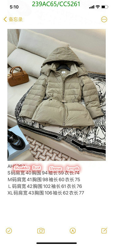 Burberry-Down jacket Women Code: CC5261 $: 239USD