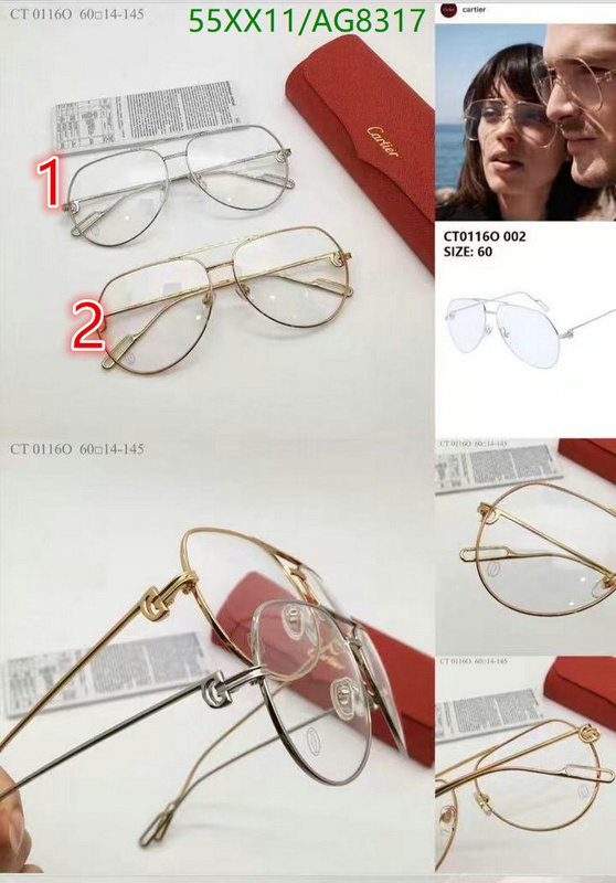 Cartier-Glasses Code: AG8317 $: 55USD