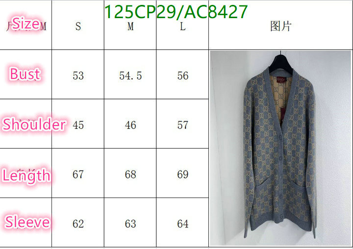 Gucci-Clothing Code: AC8427 $: 125USD