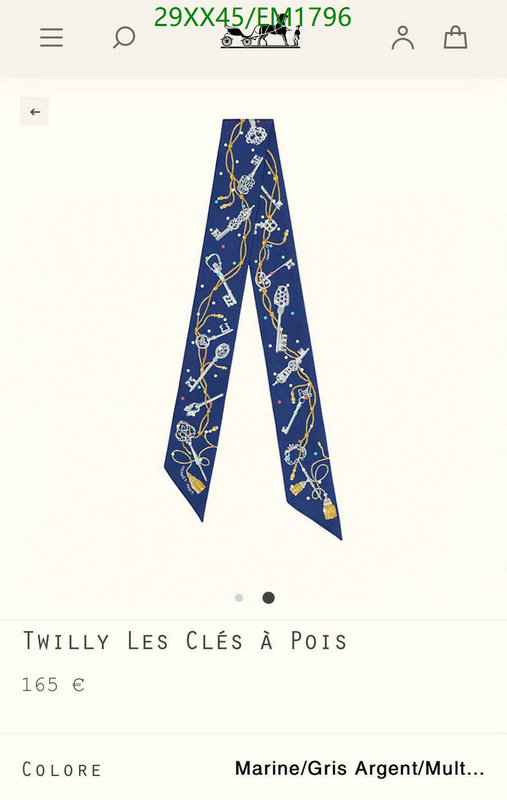 Hermes-Scarf Code: EM1796 $: 29USD