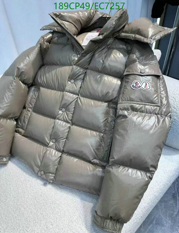 Moncler-Down jacket Men Code: EC7257 $: 189USD