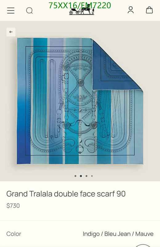 Hermes-Scarf Code: EM7220 $: 75USD