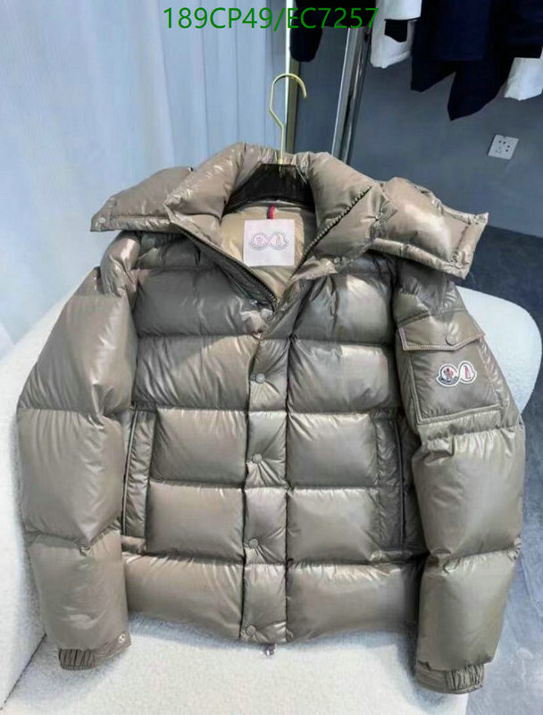 Moncler-Down jacket Men Code: EC7257 $: 189USD